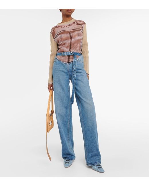 Y. Project Natural X Jean Paul Gaultier Trompe L'Oeil Top