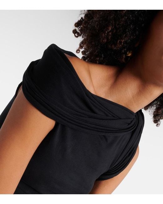 Rick Owens Black Sienna Jersey Crop Top