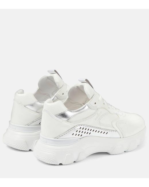 Baskets Hyperactive En Cuir Hogan en coloris White