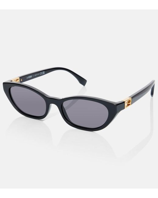 Fendi Black Baguette Cat-Eye Sunglasses