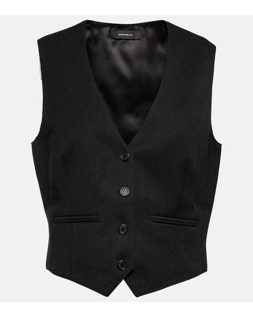Chaleco De Lana Wardrobe NYC de color Black