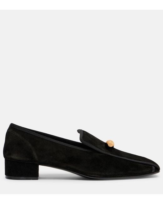 Herbert Levine Black Showtime Suede Loafer Pumps