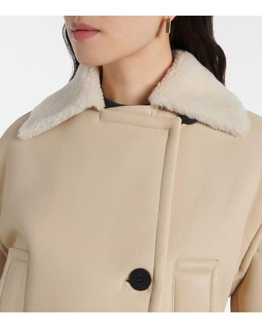 Jacquemus Natural The Marino Double-Breasted Shearling Jacket