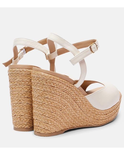 Souliers Martinez Metallic Wedge-Sandalen Summer Aus Leder