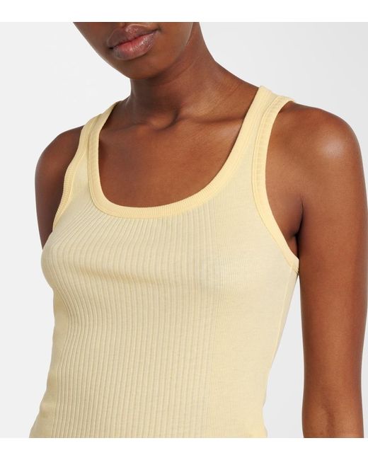 Jacquemus Yellow Rond Carre Cotton Tank Top