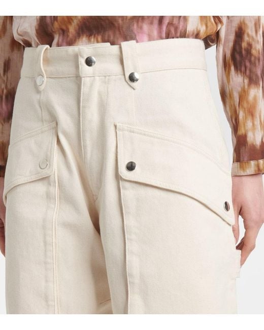 Isabel Marant Natural Low-Rise-Cargohose Jannick Aus Baumwolle