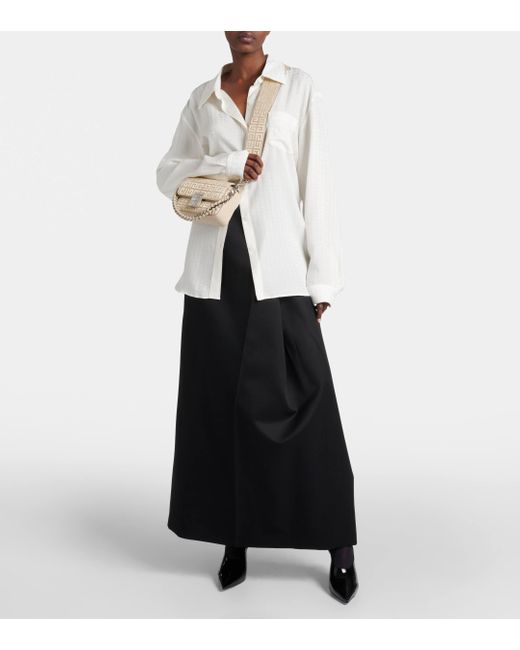 Givenchy White Small 4g Canvas Crossbody Bag