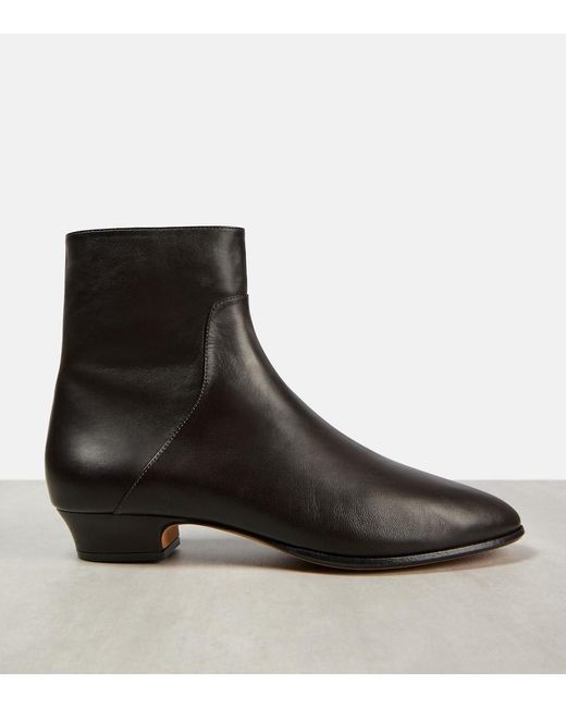 The Row Black Ankle Boots Awar 25 Aus Leder