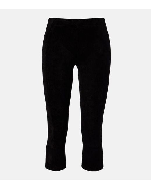 Stouls Black Willy Suede Capri Pants
