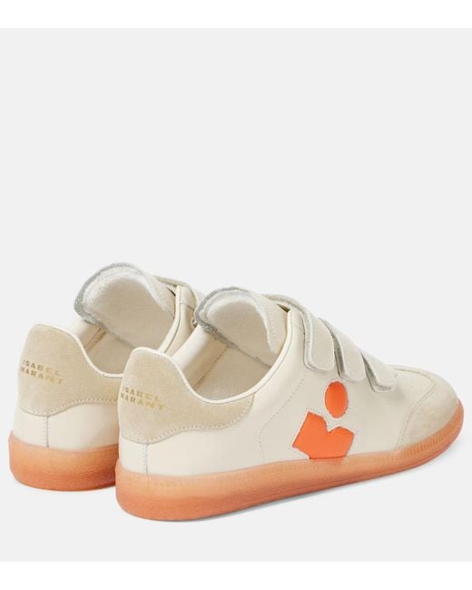 Isabel Marant White Beth Leather Sneakers