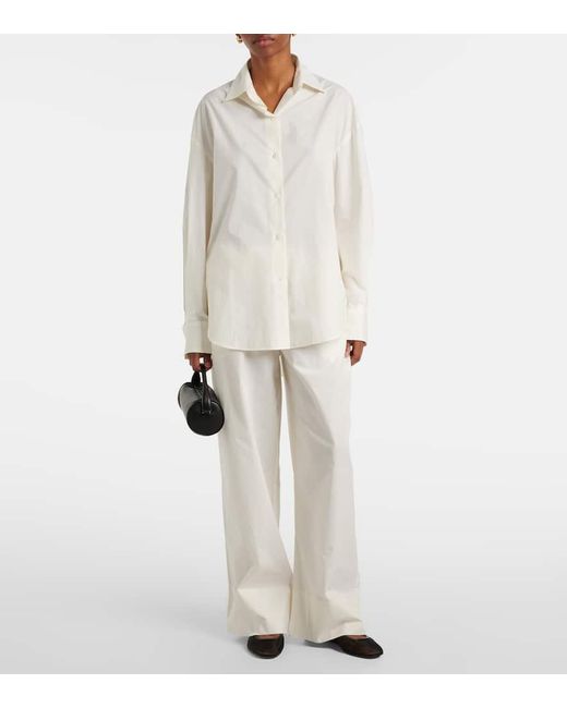 Faithfull The Brand White En Vau Cotton Shirt