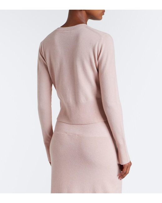 Erdem Pink Floral-Applique Cardigan
