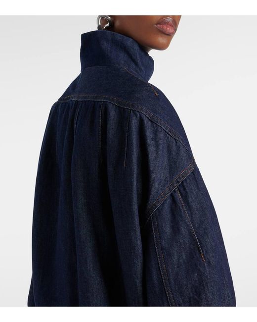Dries Van Noten Blue Oversized Denim Jacket