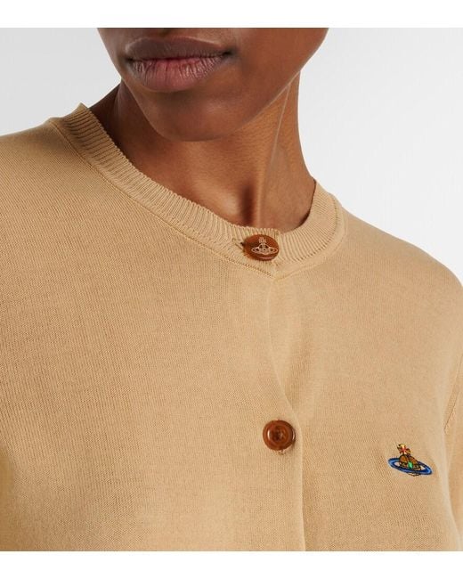 Vivienne Westwood Natural Bea Cropped Cotton Cardigan