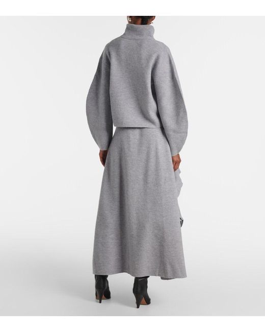 Ulla Johnson Gray Leona Wool Turtleneck Sweater