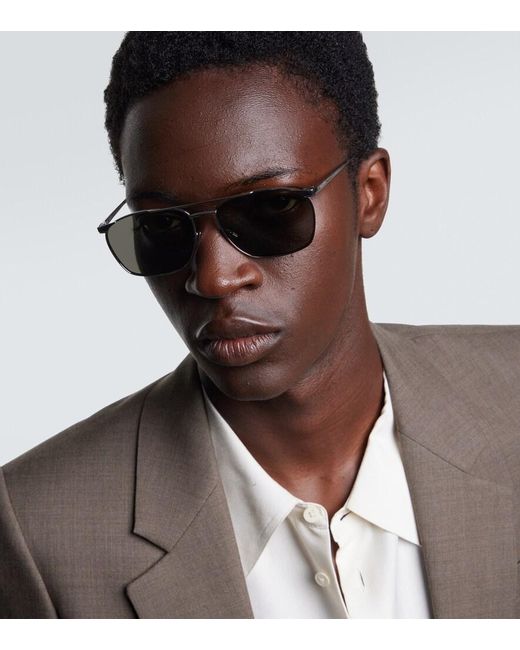 Saint Laurent Gray Sl 796 Aviator Sunglasses for men