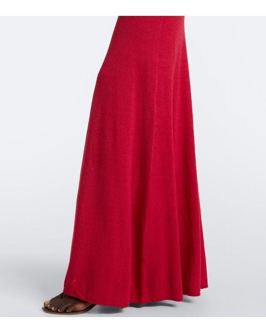 Christopher Esber Red Beach Quarth Embellished Cotton-Blend Gown