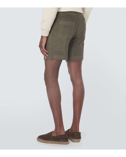 Shorts in spugna di cotone di Tom Ford in Green da Uomo