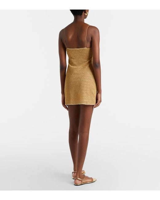 Oseree Brown Lumiere Minidress