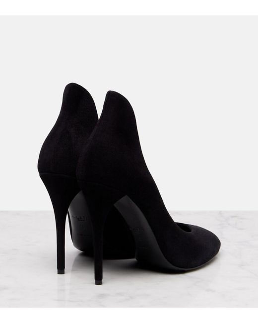 Alaïa Blue Decolette 110 Suede Pumps