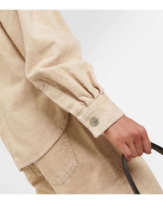 Isabel Marant Natural Renata Corduroy Shirt Jacket