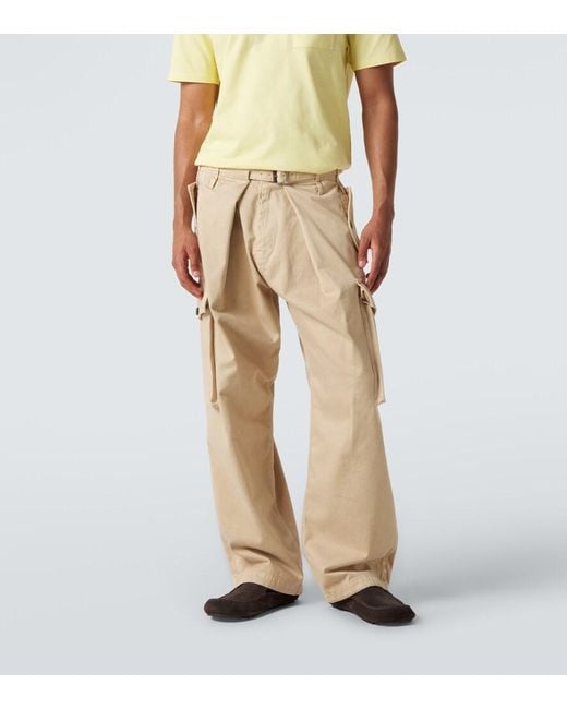 Loewe Natural Cotton Satin Cargo Pants for men