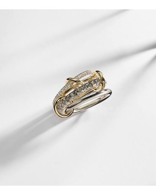 Spinelli Kilcollin White Arla Sterling And 18Kt Ring With Diamonds