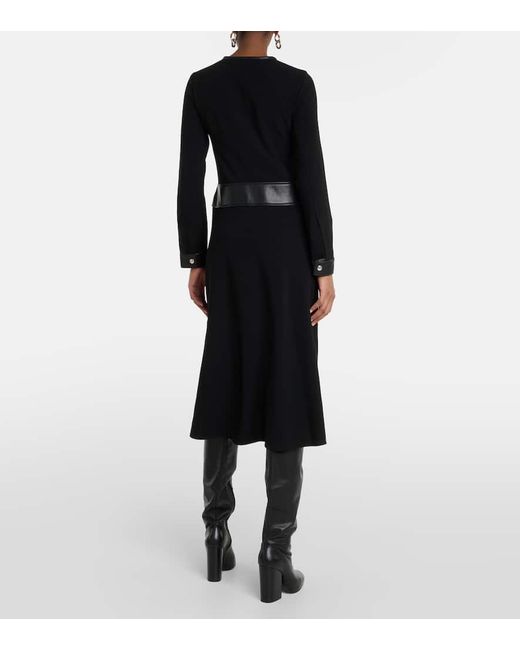 Proenza Schouler Black Joanne Crepe Midi Dress