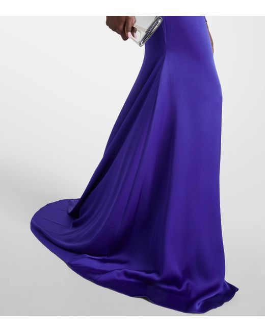 Alex Perry Purple Satin Gown