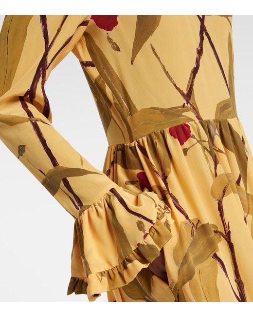 LaDoubleJ Metallic Visconti Silk Crepe De Chine Maxi Dress
