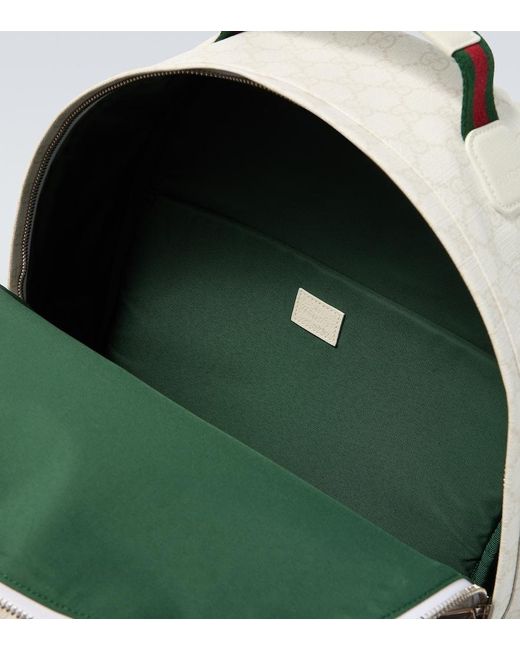 Gucci White Gg Canvas Medium Backpack for men