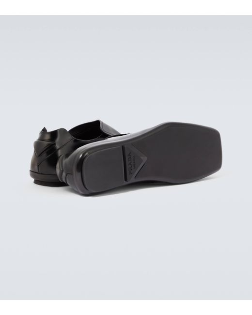 Prada Black Razor Leather Loafers for men
