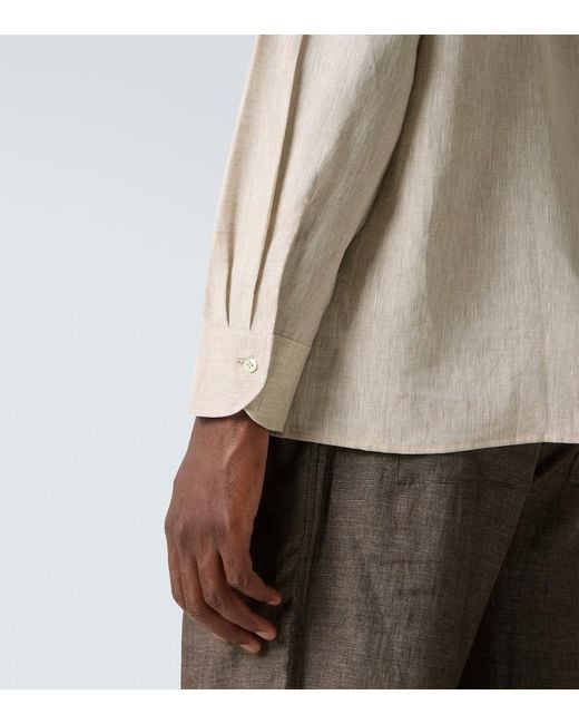 Saman Amel Natural Linen Shirt for men