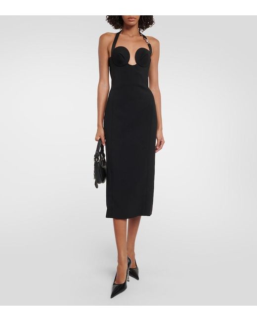 Versace Black Medusa '95 Halterneck Midi Dress