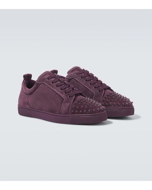 Christian Louboutin Purple Louis Junior Spikes Orlato Sneakers for men