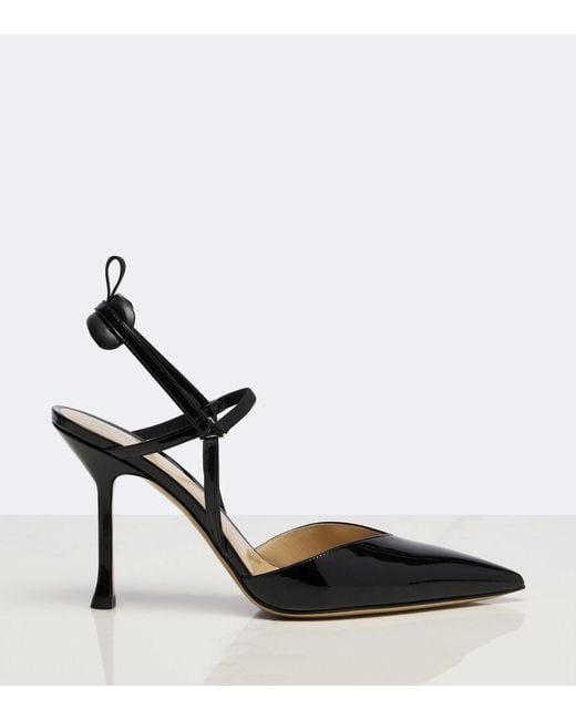 Fendi Black Very Colibri Leather Slingback Pumps