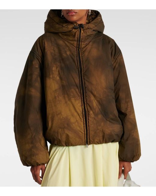 Chaqueta Acolchada Con Capucha Acne de color Brown