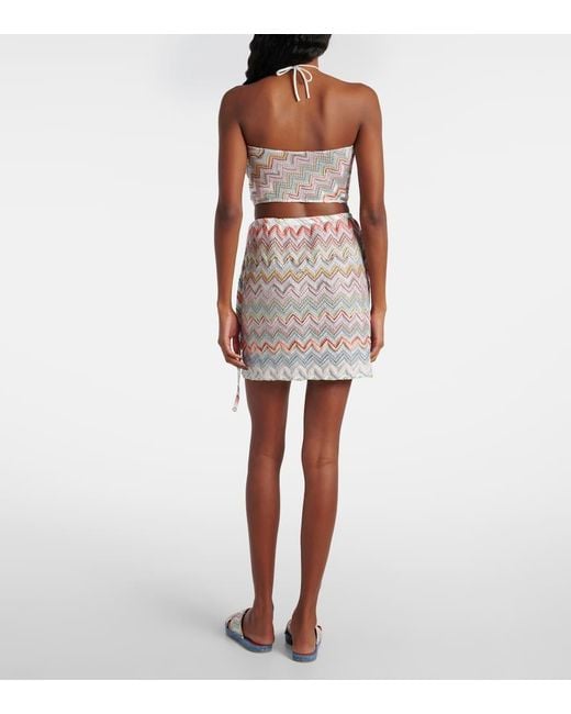 Missoni White Zigzag Lame Top