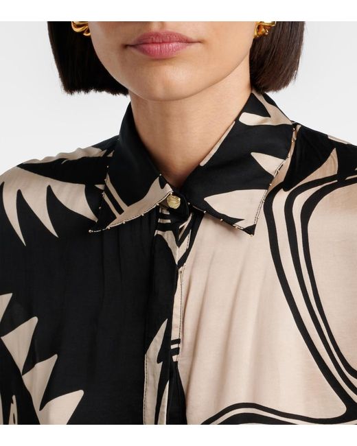Poupette Black Eileen Printed Blouse