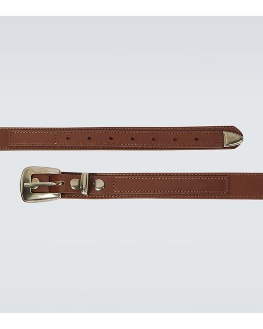 Lemaire Brown Leather Belt for men