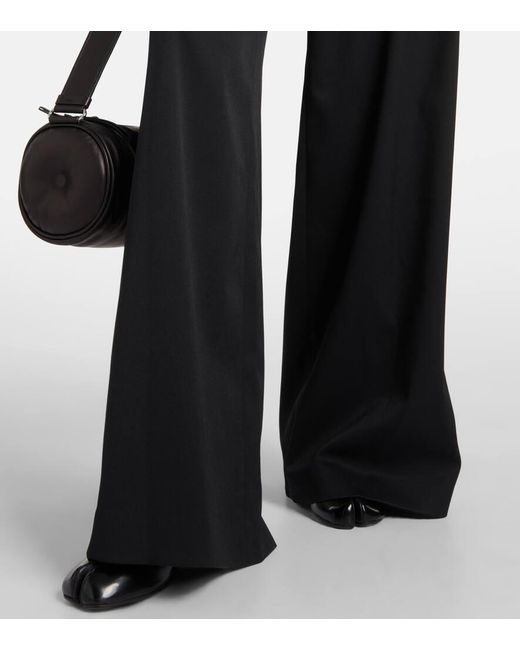 Pantalones anchos con tiro alto MM6 by Maison Martin Margiela de color Black