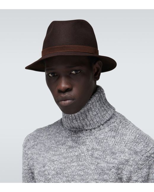 Borsalino Alessandria Hat in Brown for 