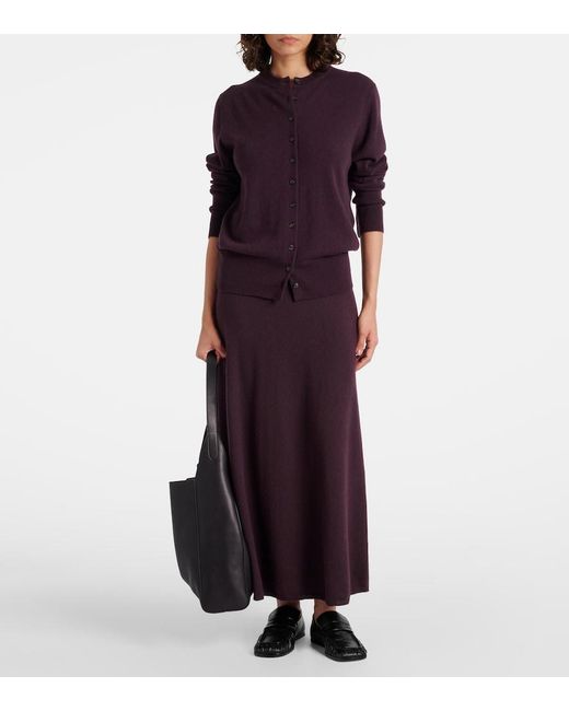 Lisa Yang Purple Nellia Cashmere Cardigan