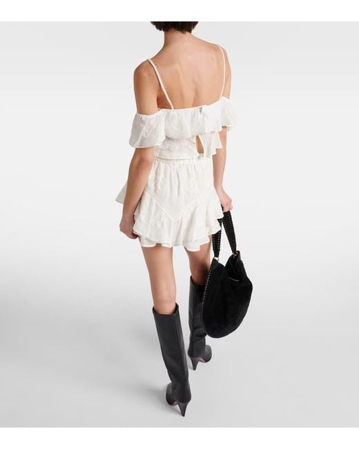 Shorts Elsa de ramio bordados Isabel Marant de color White