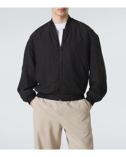 The Row Black Orianel Silk Jacket for men
