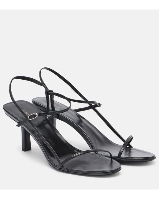 The Row Metallic Bare Leather Sandals