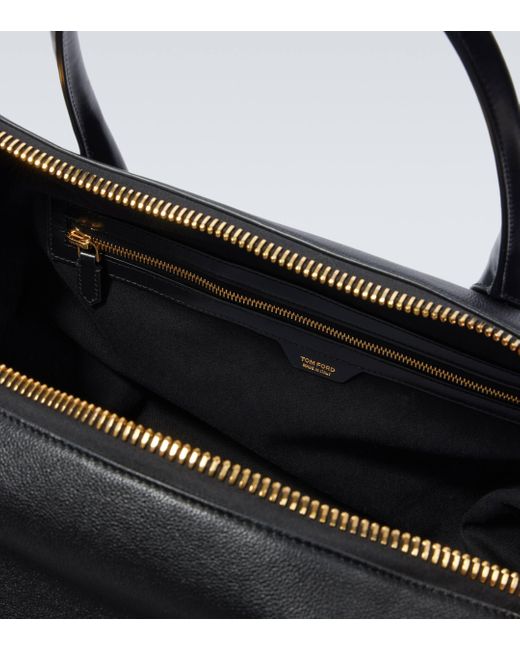 Tom Ford Leather Duffel Bag in Black for Men Lyst UK