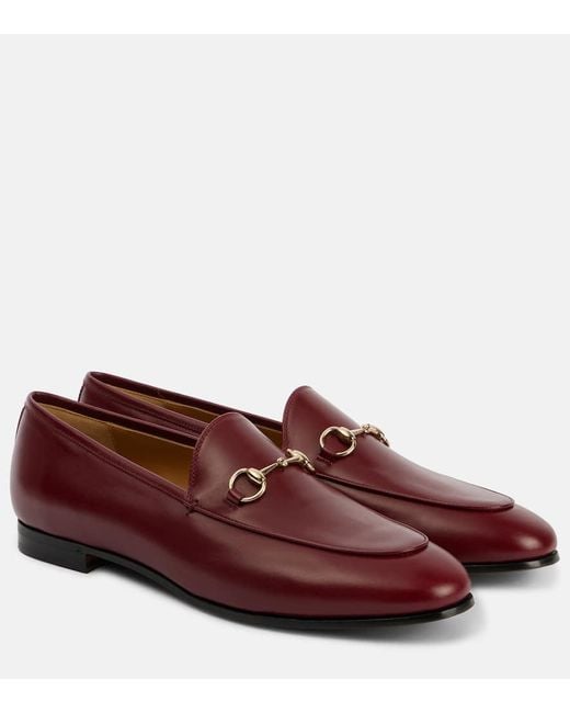 Gucci Red Leather Loafers