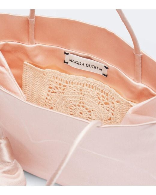 Magda Butrym Pink Julia Small Satin Shoulder Bag