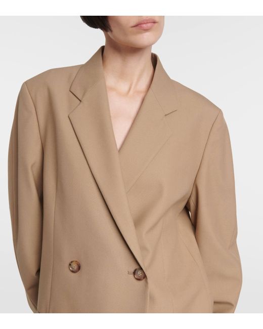 Totême  Brown Oversized Double-breasted Blazer